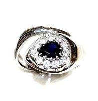 Anello Donna Classici in Oro bianco Zaffiro blu SERPE ZAF 0.91 DIA 0.22 Sommer G/VS